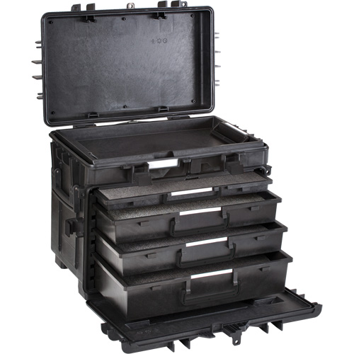 Mobile Tool Chest With Drawers, 4 Drawers, 22-4/5" W x 15" D x 18" H, Black NTL Industrial