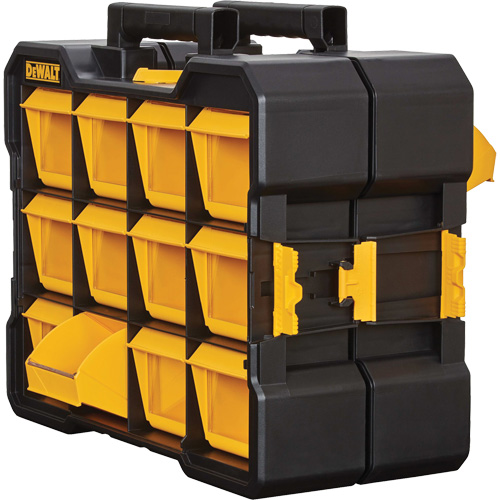 Flip-Bin Organizer, 3-7/8" W x 17-3/4" D x 13-7/8" H, Black/Yellow NTL Industrial