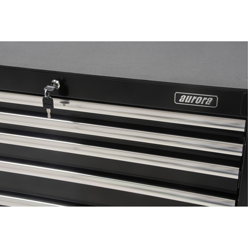 Chariot &agrave; outils industriel, 6 tiroirs, 39" la x 20-4/5" p x 38-1/2" h, Noir NTL Industrial