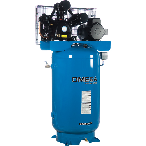 Industrial Series Air Compressors - Horizontal Compressor - Two Stages, 66.6 Gal. (80 US Gal) NTL Industrial