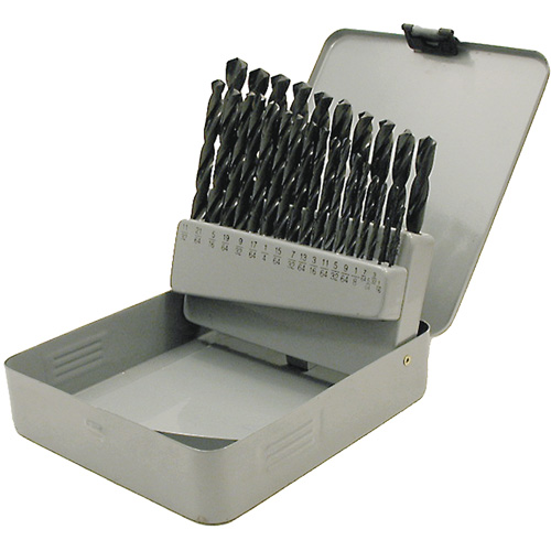 Coffret de forets en oxyde noir JET-KUT, 29 morceaux, Acier rapide NTL Industrial