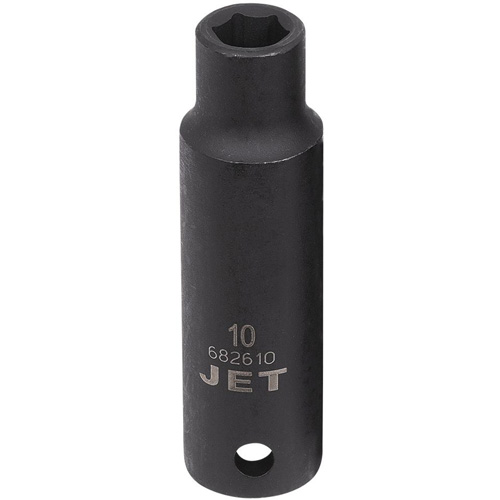 Socket, Impact, 10 mm, 1/2" Drive, 6 Points, Deep NTL Industrial