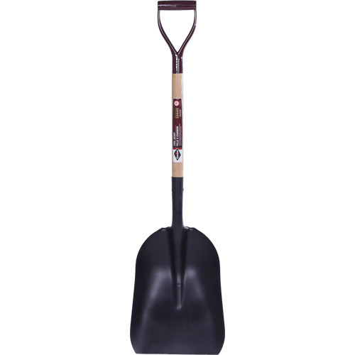 Grain & Coal Scoop Shovel, Wood, Tempered Steel Blade, D-Grip Handle NTL Industrial