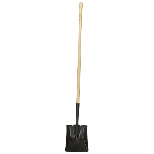 Square-Point Shovel, Wood, Tempered Steel Blade, Straight Handle, 49-1/2" Long NTL Industrial