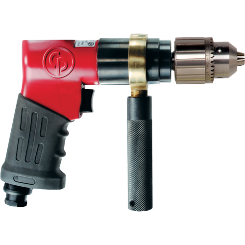 Perceuses r&eacute;versibles, 24 pi³/min, 1/4" NPTF, 90 dBA, 13" mandrin, Avec cl&eacute; NTL Industrial