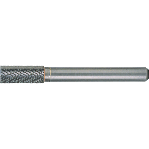 Solid Carbide Burrs - Cylinder Shape with End Cut, SB-43, 3 mm Dia., 1/8" Shank, 14.3 MM Depth of Cut NTL Industrial