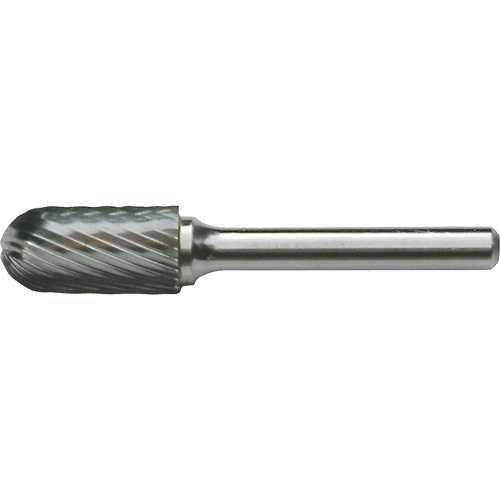 Solid Carbide Burrs - Cylinder Shape with Ball Nose, SC-41, 3/32" Dia., 7/16" Depth of Cut NTL Industrial