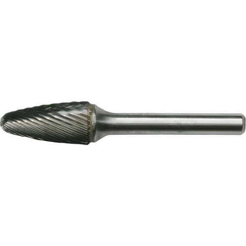 Solid Carbide Burrs - Tree Shape with Ball Nose, SF-13, 1/2" Dia., 3/4" Depth of Cut NTL Industrial