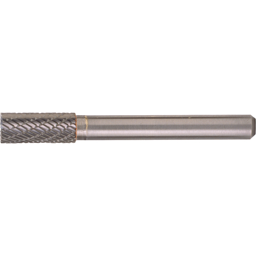 Solid Carbide Burrs - Cylinder Shape with No End Cut, SA-7, 3/4" Dia., 1/4" Shank NTL Industrial