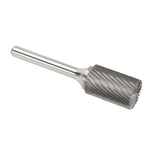 Solid Carbide Burrs - Cylinder Shape with End Cut, SB-6, 3/5" Dia., 1/4" Shank, 24.4 mm Depth of Cut NTL Industrial