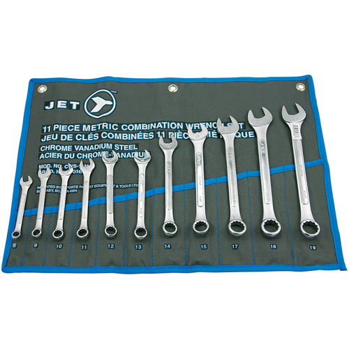 Raised Panel Combination Wrench Set, Combination, 11 Pieces, Metric NTL Industrial