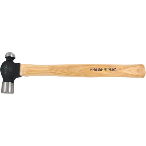 Heavy-Duty Hickory Handle Ball Pein Hammer, 16 oz. Head Weight, Wood Handle NTL Industrial