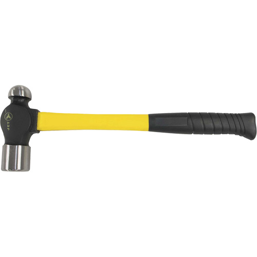 BP-16F Fibreglass Handle Ball Pein Hammer, 16 oz. Head Weight, Plain Face, Cushion Handle NTL Industrial