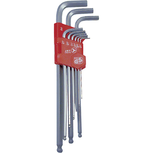JBHK-9XL Extra Long Ball Nose Hex Key Set, 9 Pcs., Imperial NTL Industrial
