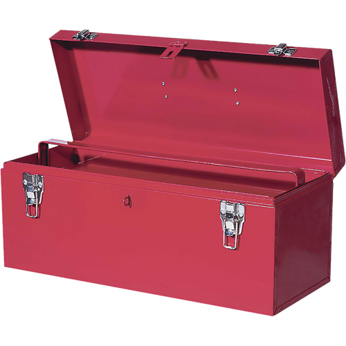 TB21 Steel Hand Tool Box, 8-3/4" D x 20" W x 9-3/8" H, Red NTL Industrial