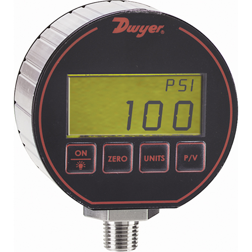 Pressure Gauge, 3" , 0 - 50 psi, Bottom Mount, Digital NTL Industrial
