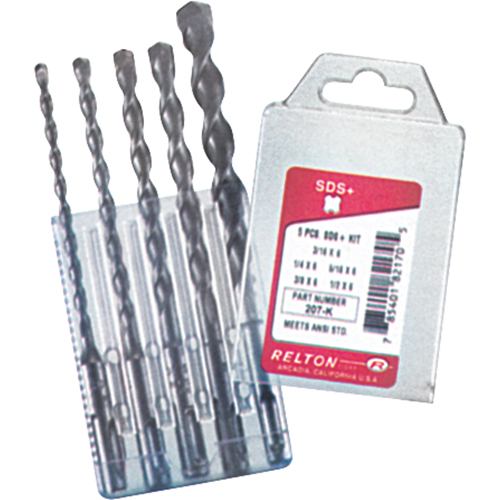 SDS+ Drill Sets, 5 Pieces, Alloy Steel NTL Industrial
