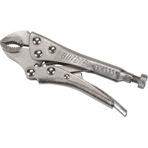 Locking Pliers with Wire Cutter, 4" Length, Curved Jaw NTL Industrial
