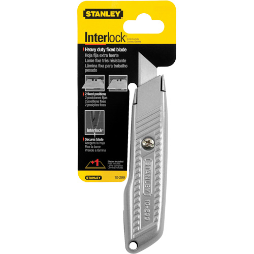 Fixed Blade Interlock&reg; Utility Knife, 5-1/2", Metal Blade NTL Industrial