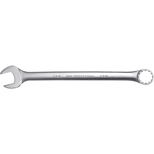 Combination Wrench, 12 Point, 1-3/8", Satin Finish NTL Industrial