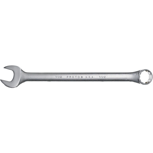 Combination Wrench, 12 Point, 1-1/2", Satin Finish NTL Industrial