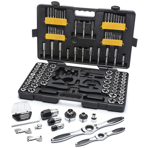 SAE/Metric Ratcheting Tap & Die Set, 114 Pieces NTL Industrial