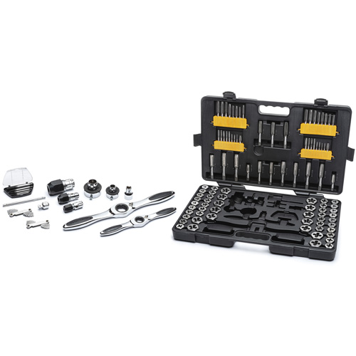 SAE/Metric Ratcheting Tap & Die Set, 114 Pieces NTL Industrial