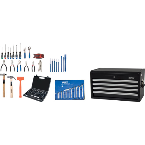 Starter Tool Set with Steel Chest, 70 Pieces NTL Industrial