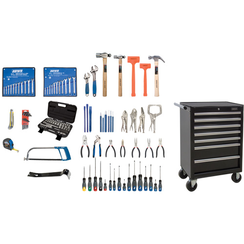 Ensemble d'outils interm&eacute;diaires avec coffre en acier, 112 morceaux NTL Industrial