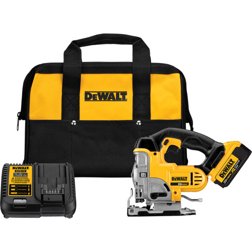 Ensemble de scie sauteuse, 20 V, Lithium-ion, 0-3000 coups/min, 1" Longueur de la course NTL Industrial