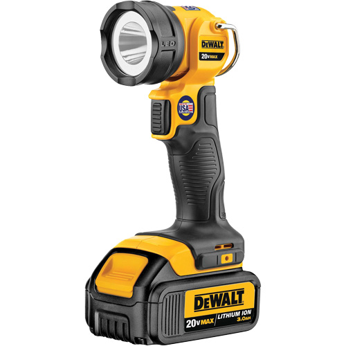 Lampe de travail Max, DEL, 110 lumens, 11 hres de fonctionnement, Bloc-pile Rechargeable, Plastique NTL Industrial