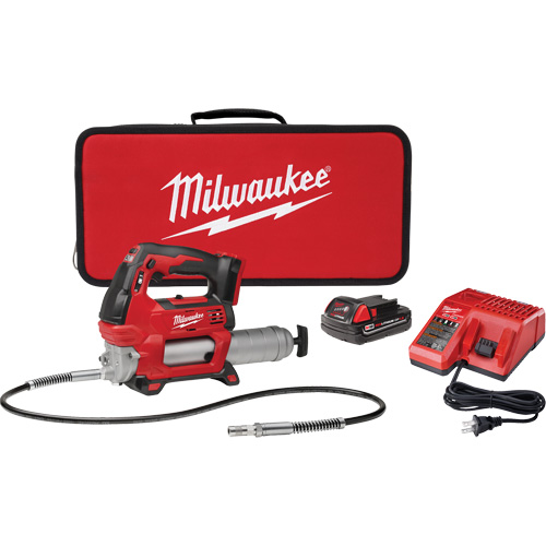 M18 Cordless 2-Speed Grease Gun Kit, Lithium-Ion, 18 V NTL Industrial