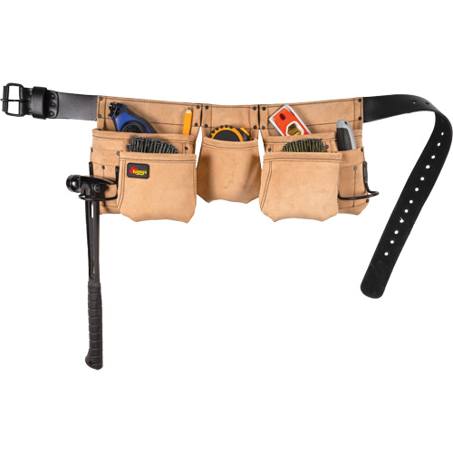 Journeyman Carpenter Aprons, Leather, Tan NTL Industrial