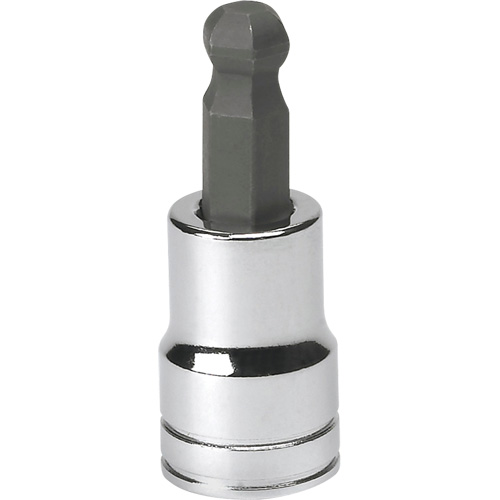 SAE Bit Socket, Hex Ball, 3/8" x 1.968" L, 3/8" Drive NTL Industrial