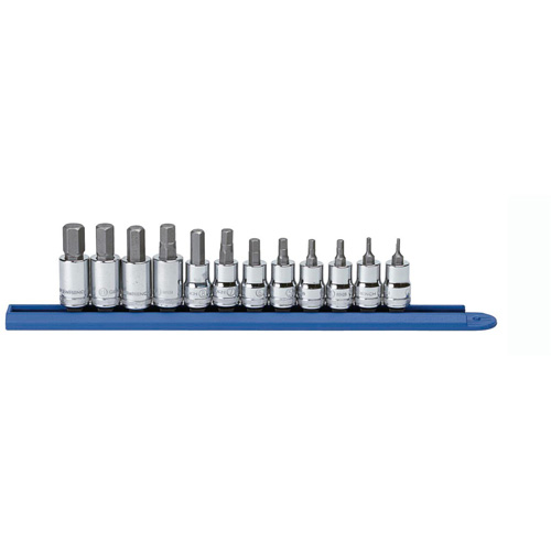 Metric Socket Set, Hex, 3/8" Drive, 12 Pcs NTL Industrial