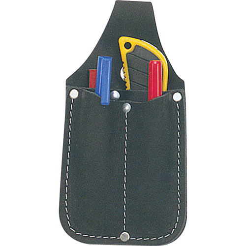 Utility Pouch, Knife Holder, Leather, 3 Pockets NTL Industrial