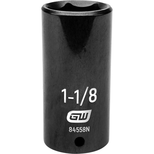 SAE Socket, Impact, 1-1/8", 1/2" Drive, 6 Points, Deep NTL Industrial