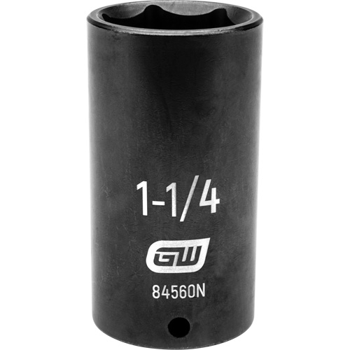 SAE Socket, Impact, 1-1/4", 1/2" Drive, 6 Points, Deep NTL Industrial