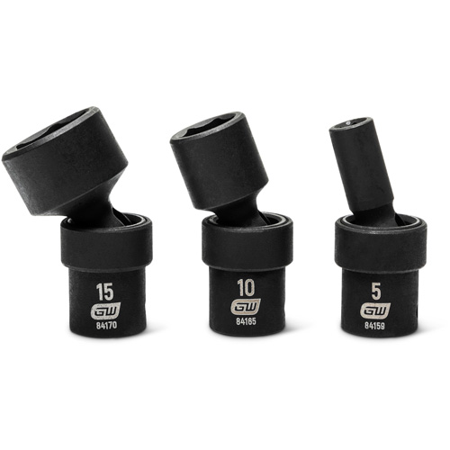 Jeu de 12 douilles m&eacute;triques flexibles universelles &agrave; chocs 1/4" &agrave; 6 pans NTL Industrial