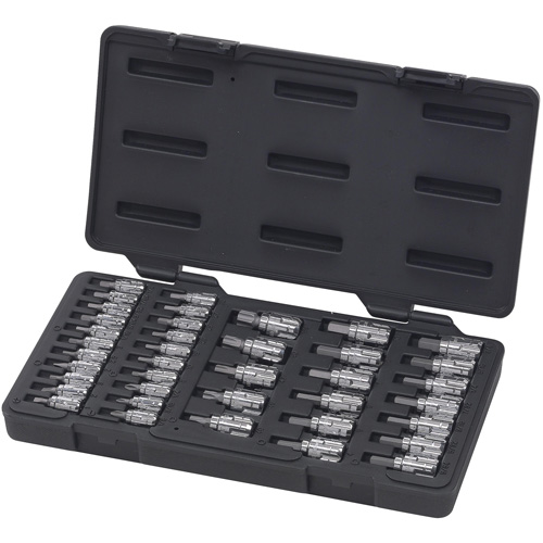 Pass-Thru SAE/Metric Bit Socket Set, Hex/Phillips/Slot/Torx&reg;, 1/4"/3/8" Drive, 39 Pcs NTL Industrial