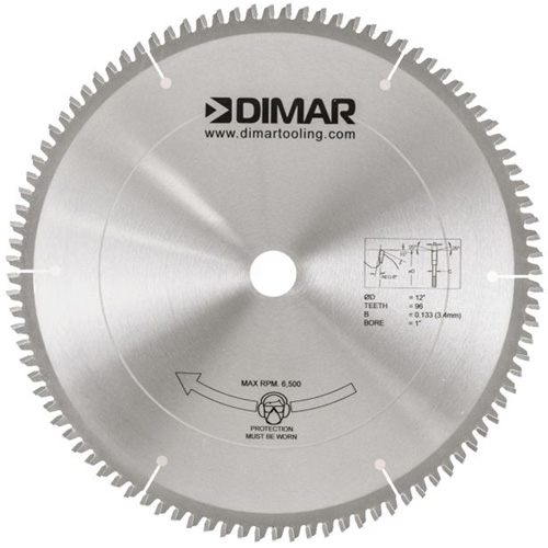 Melamine Saw Blade, 12", 96 Teeth, Wood Use NTL Industrial