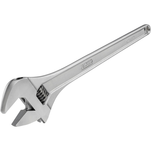 Adjustable Wrench, 6" L, 3/4" Max Width, Chrome NTL Industrial