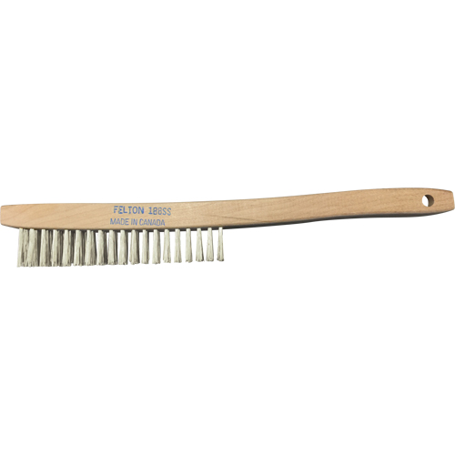 Brosses de nettoyage &agrave; manche recourb&eacute;, Acier inoxydable, 4 x 19 rangs de fils, Longueur 14" NTL Industrial