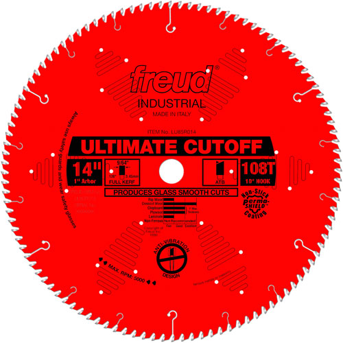 Lames de scie industrielle TCS - finition et coupe en travers, 14", 108 dents, Pour Bois NTL Industrial