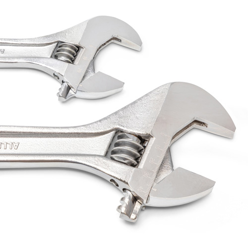 Jeu de cl&eacute;s, Ajustable, 2 morceaux, Imp&eacute;rial et m&eacute;trique NTL Industrial