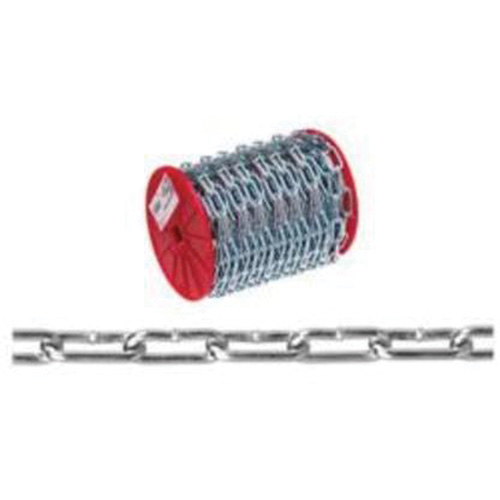 Chaîne droite, Acier &agrave; faible teneur en carbone, 2/0 x 120' (36,6 m) l, Charge d'utilisation 520 lb (0,26 tonne) NTL Industrial