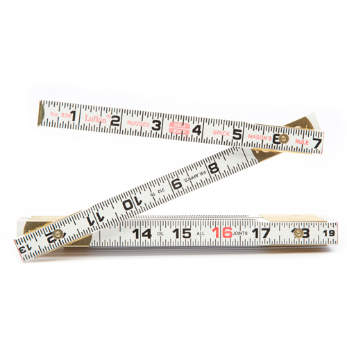 R&egrave;gle de maçon Red End, 6' lo, Bois, Graduations de 1/16" NTL Industrial