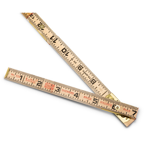 R&egrave;gle de maçon surdimensionn&eacute; Red End, 6' lo, Bois, Graduations de 1/16" NTL Industrial