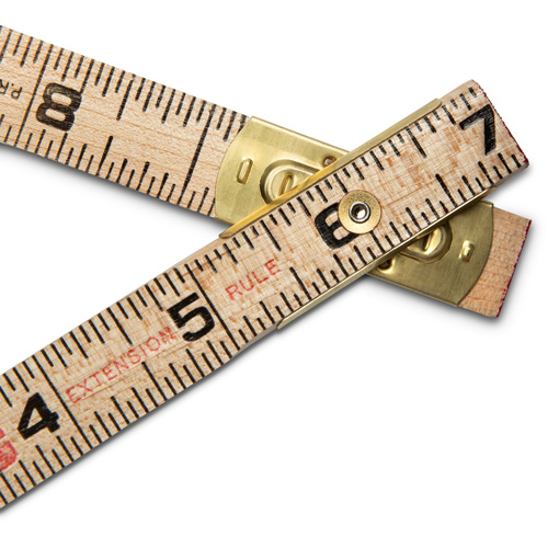 R&egrave;gle pliante, 6' lo, Bois, Graduations de 1/16" NTL Industrial