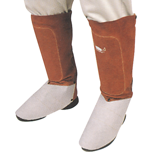 Leather Spats, 6" L, Lava Brown NTL Industrial